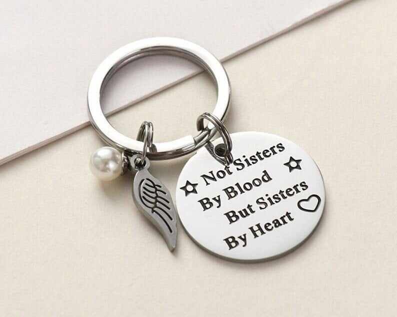 Best Friend Keyring Gift - Sisters by Heart Gift