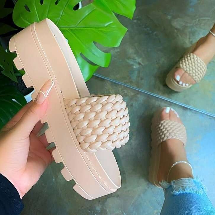 Women's Sandals Summer Flat Shoes 2023 Female Casual Wedge Slides Sandal Woman Platform Shoes Ladies Outdoor Beach Footwear