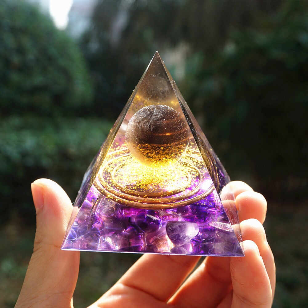 Tree of Life Crystal Energy Orgonite Pyramid