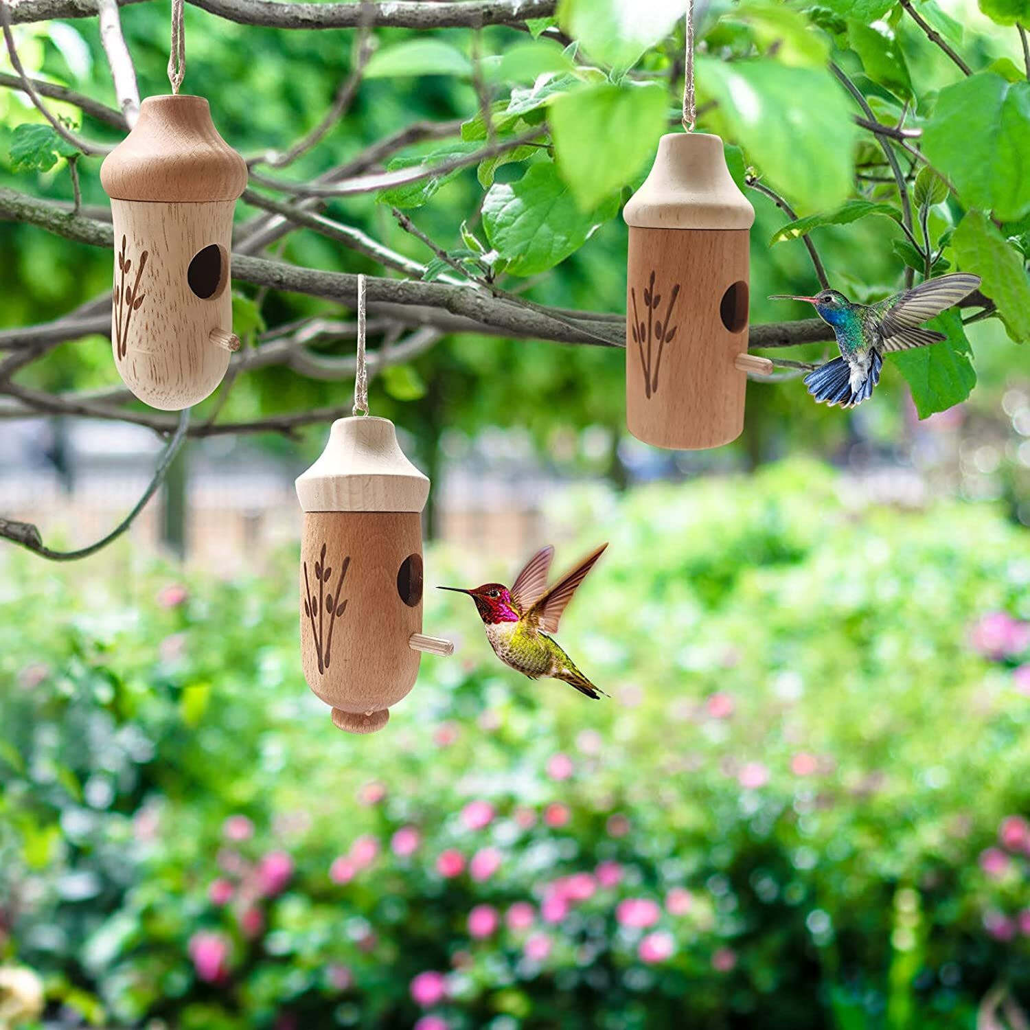 Wooden Hummingbird House-Gift For Nature Lovers