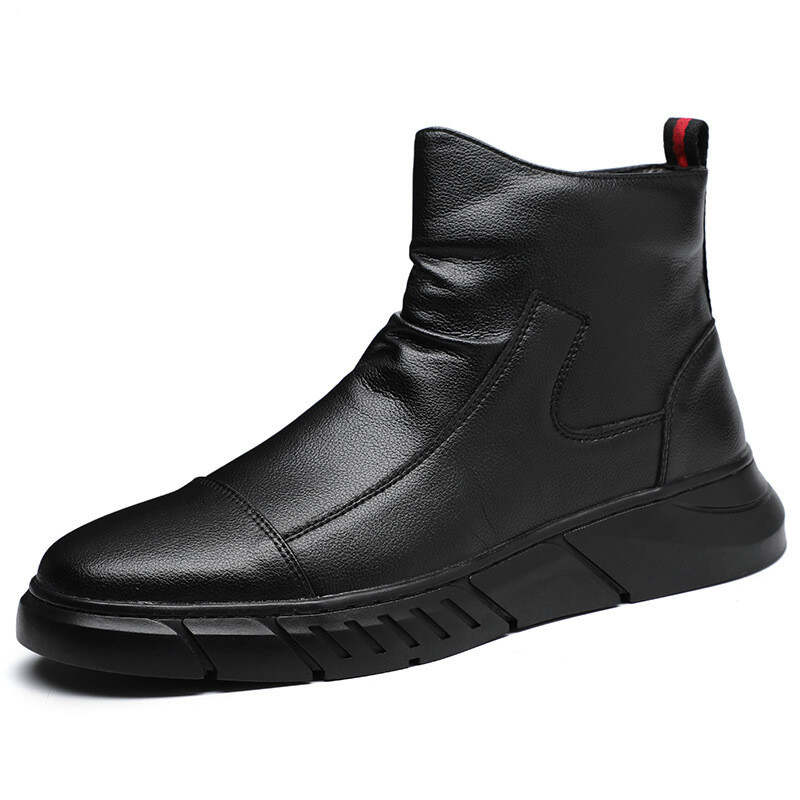 Martin boots men's black leather boots high-top tooling combat boots