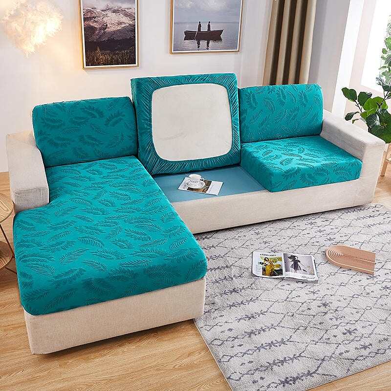 Jacquard Elastic Sofa Seat Cushion Cover