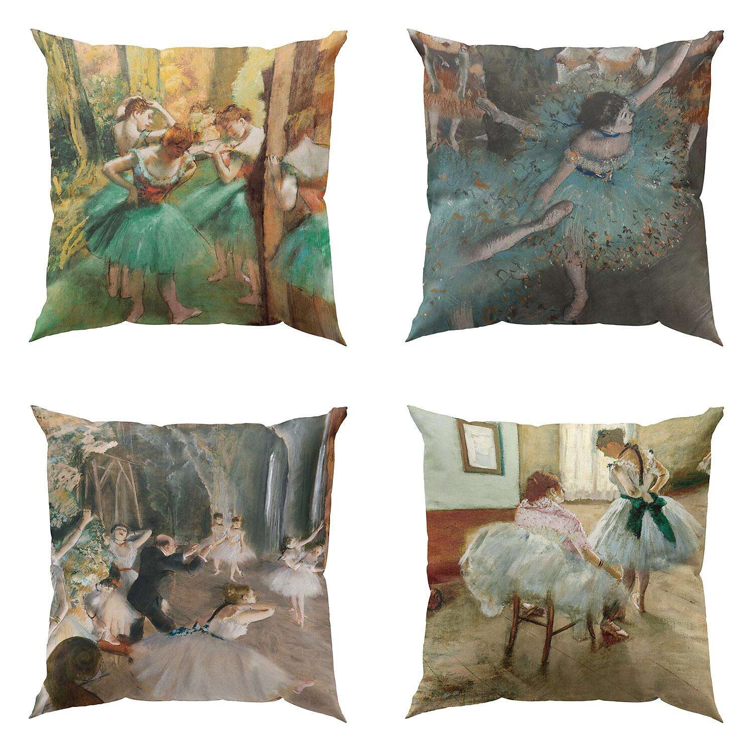 Edgar Degas Painting Double Side Pillow Cover 4PC Ballerina Soft