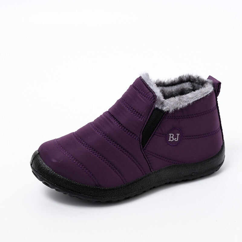 Flat winter boots, waterproof outdoor for women, warm and non-slip