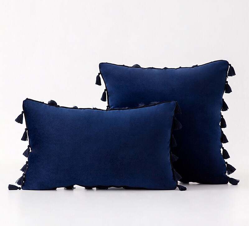 1 pcs Velvet Fringe Pillowcase Cover