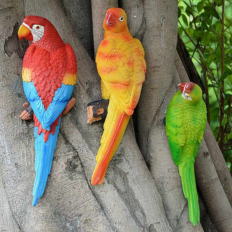 Resin Parrot Bird Statue