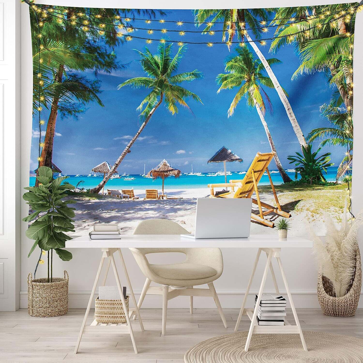 Beach Theme Wall Tapestry Art Decor Photograph Backdrop