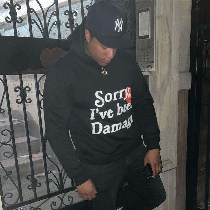 Sorry,I've been damaged print hoodie