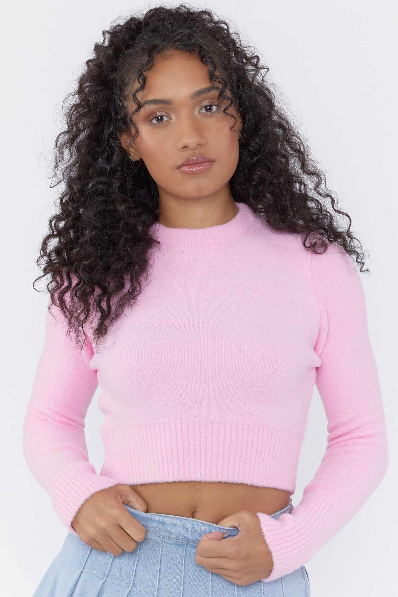 Women Apparel | Crewneck Long Sleeve Sweater Black Forever21 - FG00285