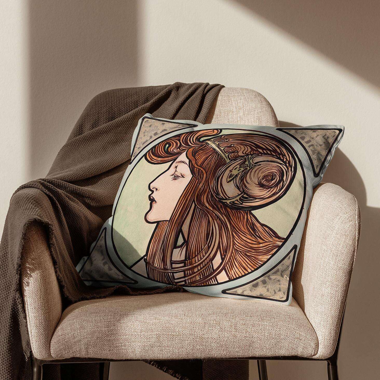 Art Nouveau Double Side Pillow Cover 4PC