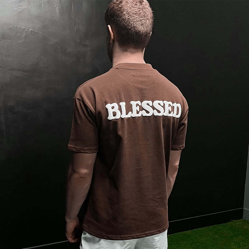 Blessed Print Short-sleeved T-shirt