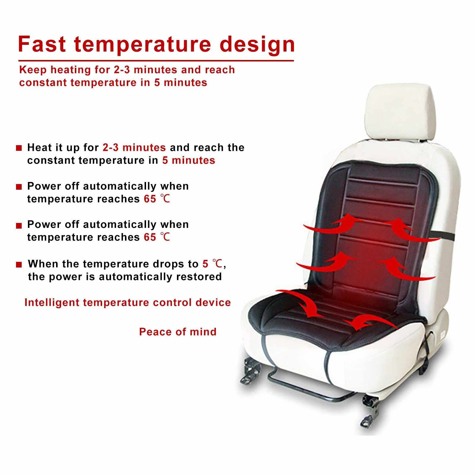 Heated car seat cushion