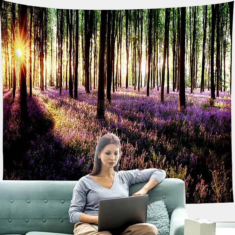 Landscape Forest Wall Tapestry Art Decor Photograph Backdrop