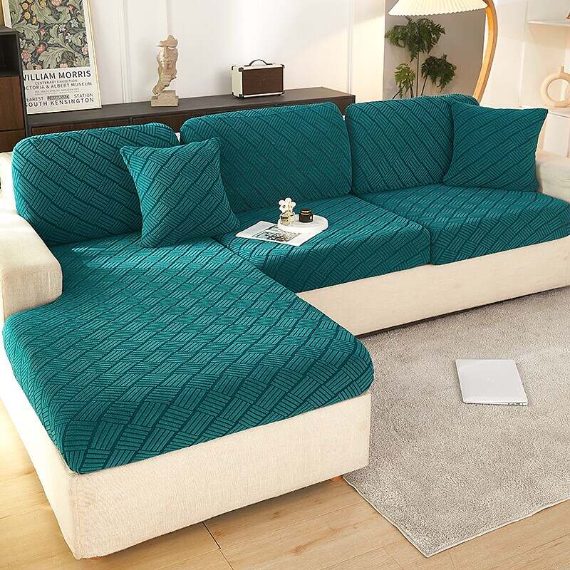 Textured Stretch Sofa Seat Cushion Cover Slipcover