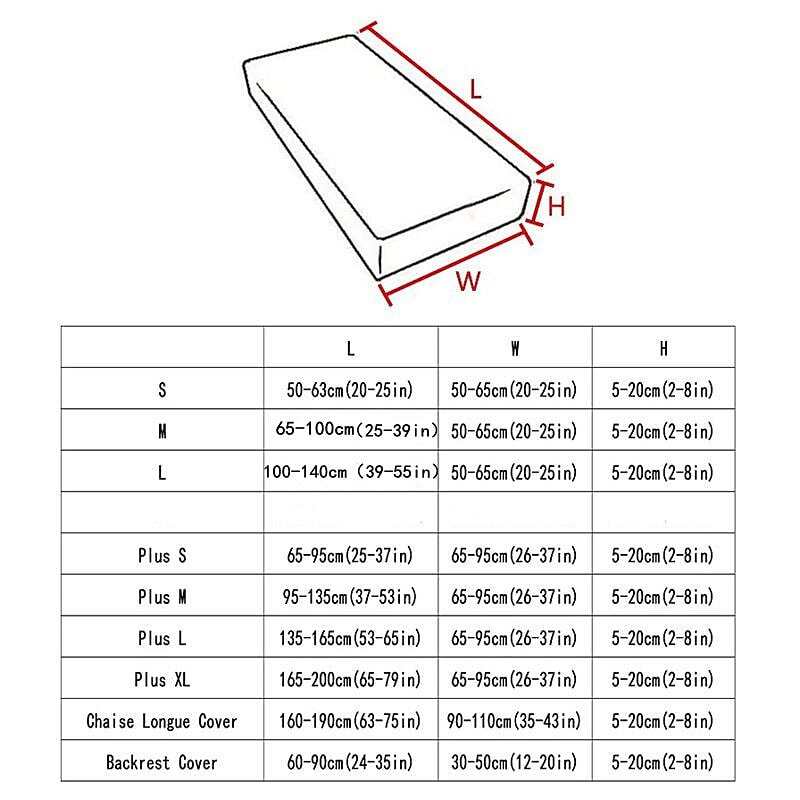 Stretch Sofa Seat Cushion Cover Slipcover 4 or 3 Seater L Shape