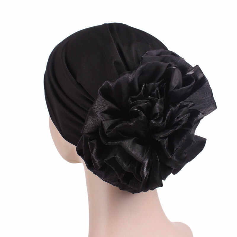 Woman Big Flower Turban Hair Accessories