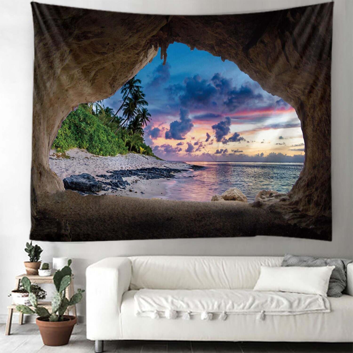 Natural Large Wall Tapestry Cave Art Decor