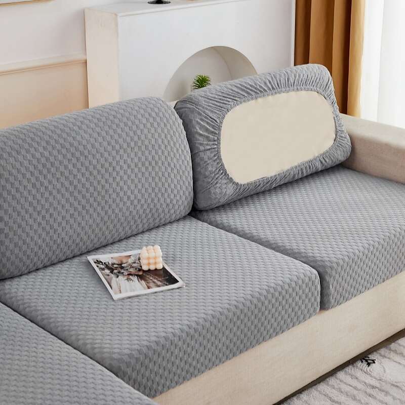 Stretch Sofa Seat Cushion Cover Slipcover 4 or 3 Seater L Shape