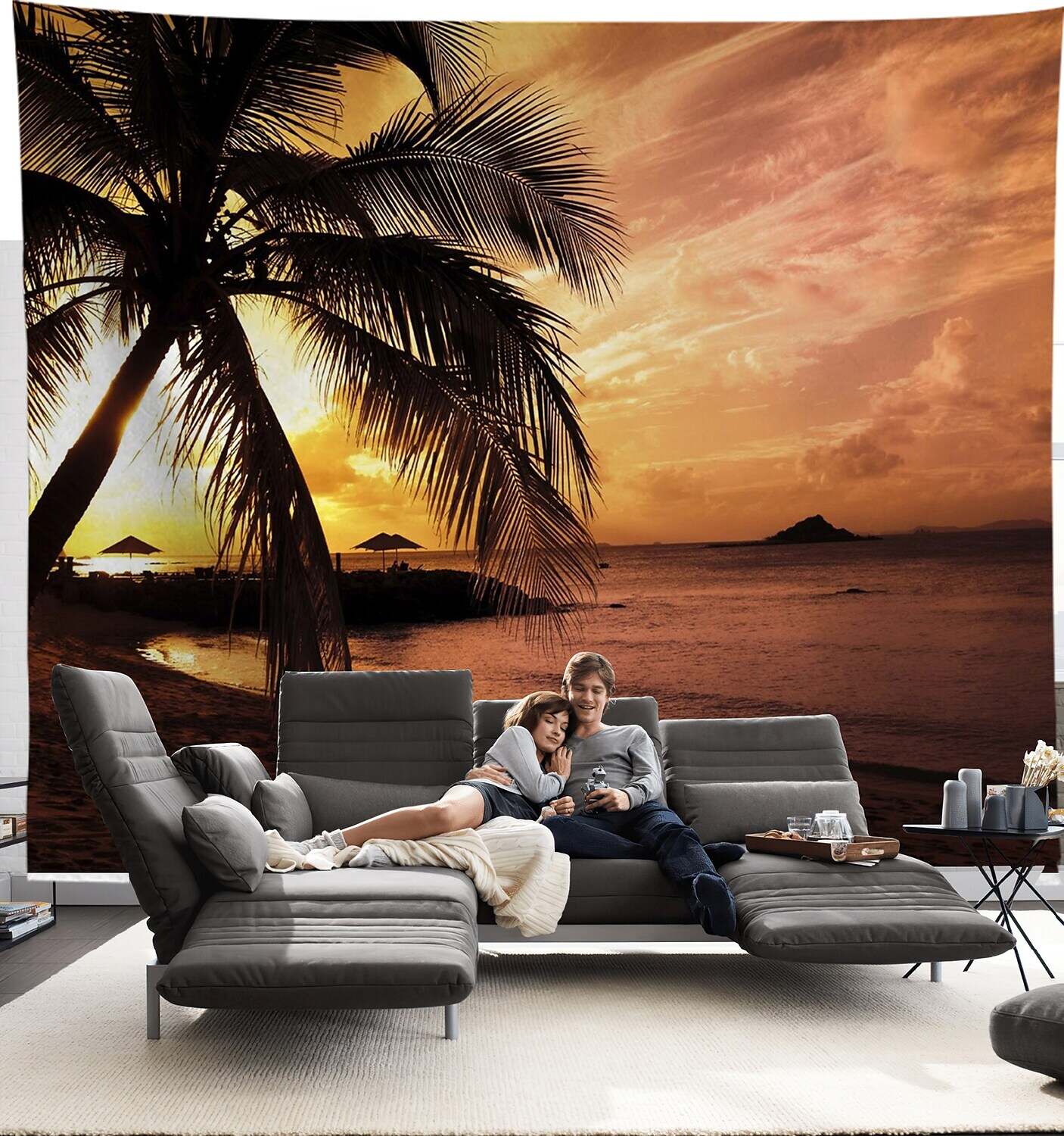 Landscape Ocean Large Wall Tapestry Island Art Decor