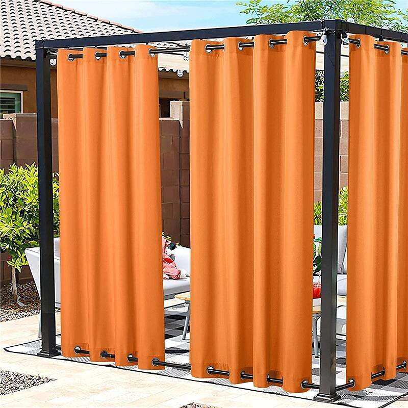 Waterproof Outdoor Curtain Privacy, Sliding Patio Sheer Curtain