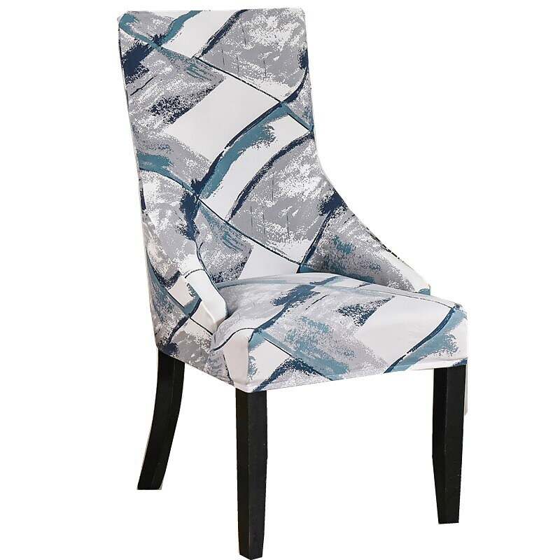 Stretch Wingback Chair Cover Boho/Flower Pattern