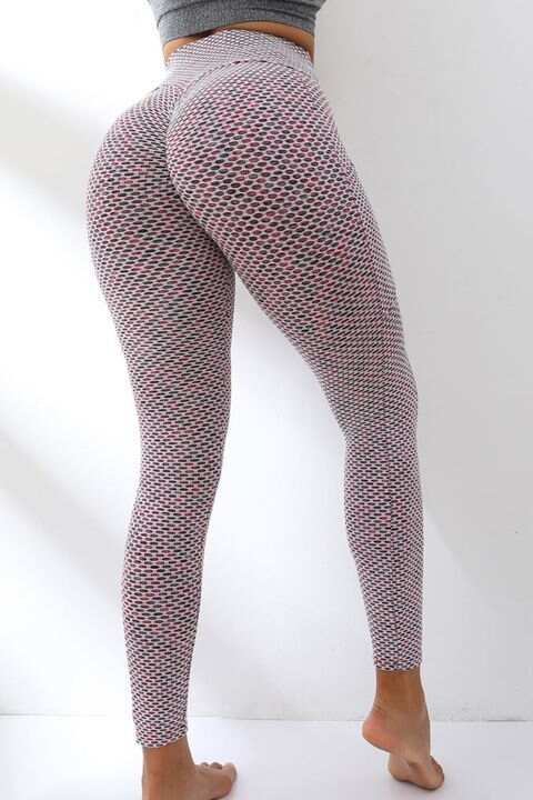 Textured Phone Pocket Sports Leggings