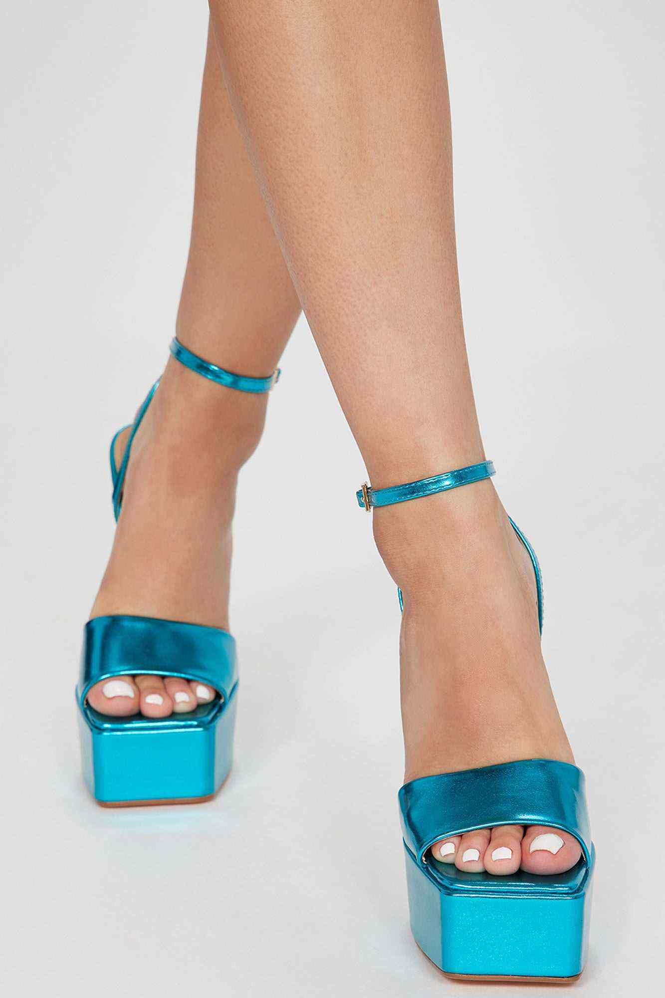 New Look Platform Heels   Blue