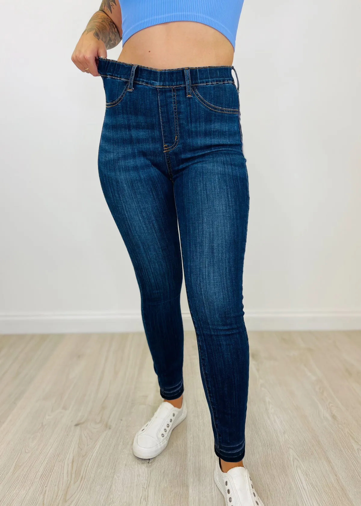 LAST DAY 70% OFF-Judy Blue Pull On Skinny Jeans (Buy 2 Free Shipping)