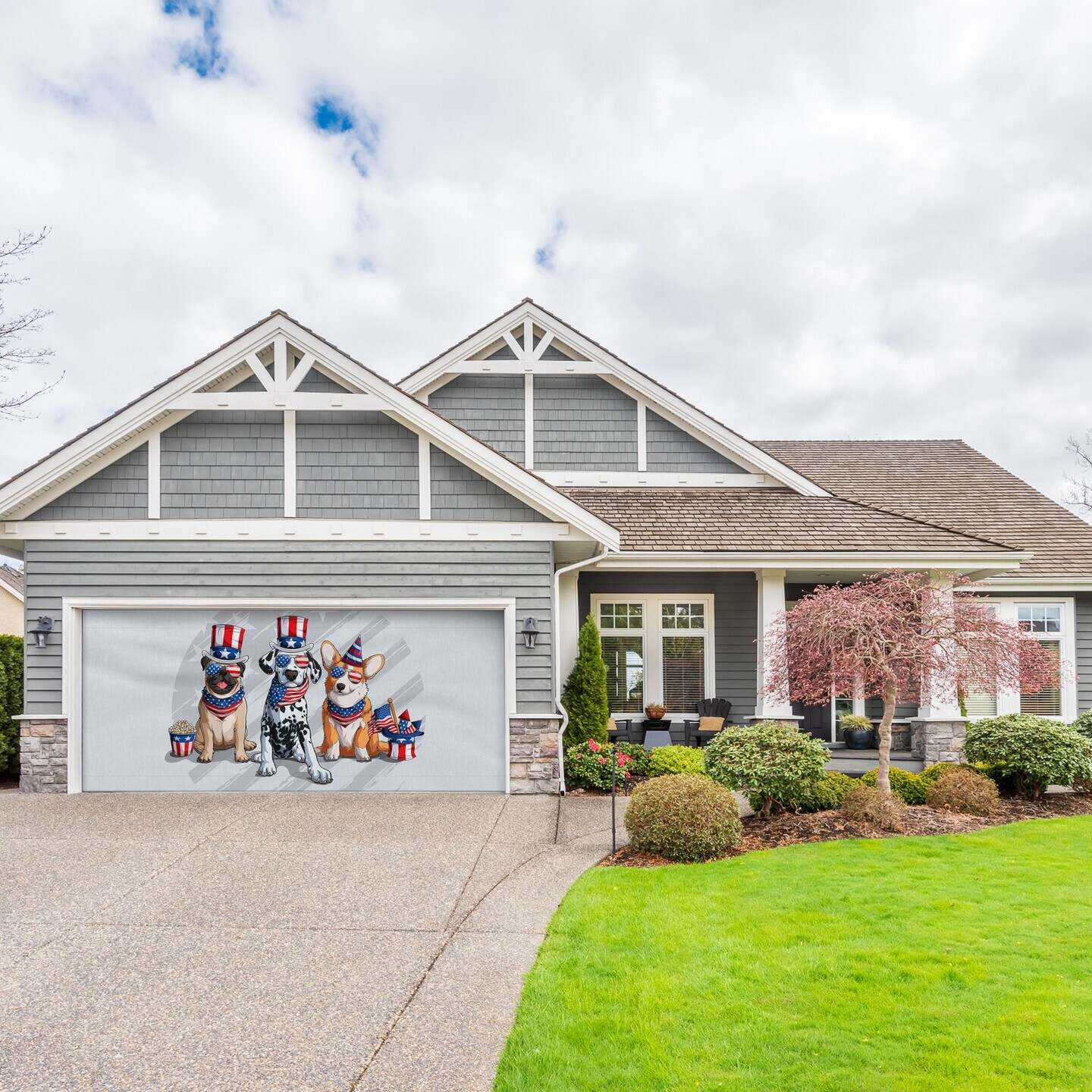 Patriotic Garage Door Mural