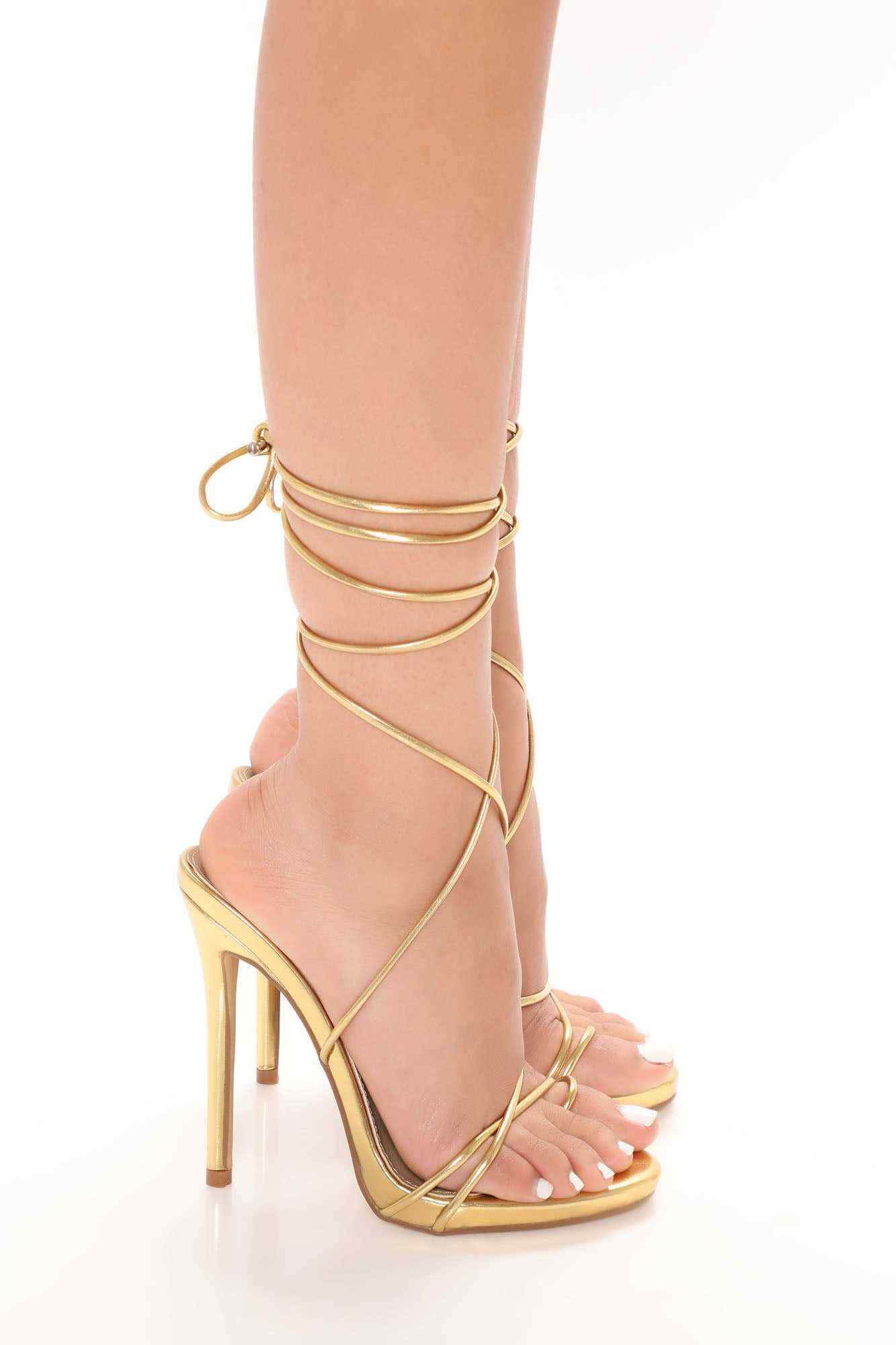 Two To Tango Heeled Sandals   Gold