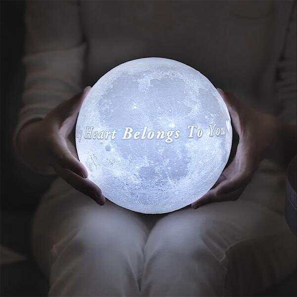 Custom 3D Photo Moon Lamp