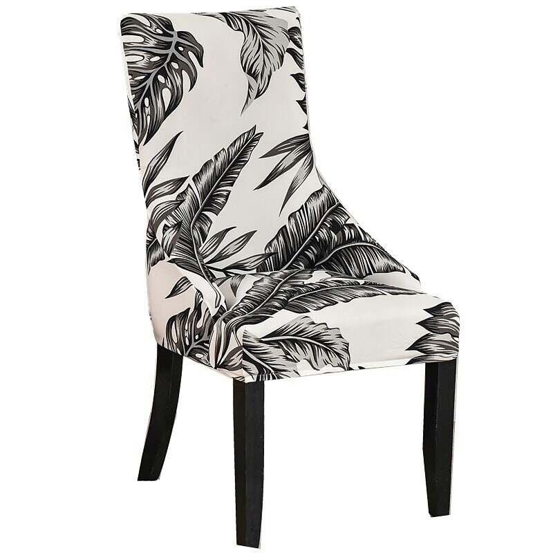 Stretch Wingback Chair Cover Boho/Flower Pattern