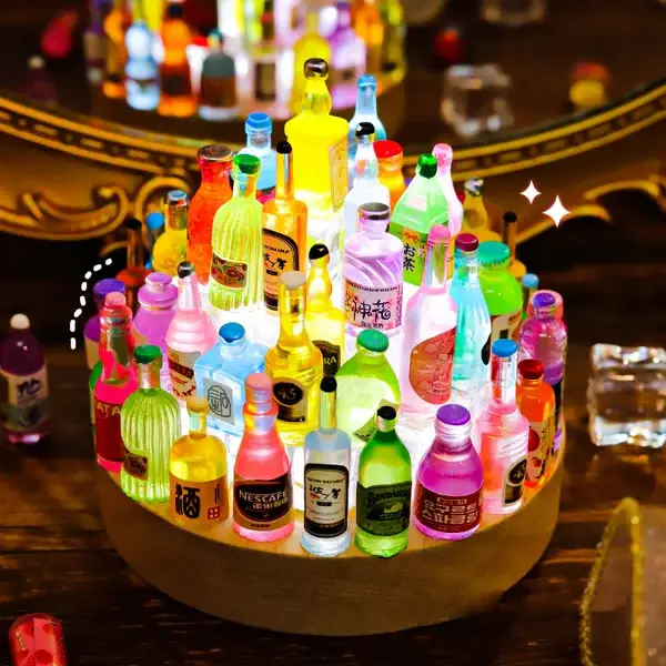 ✨Creative glowing decoration✨-Resin wine bottle bar🍻