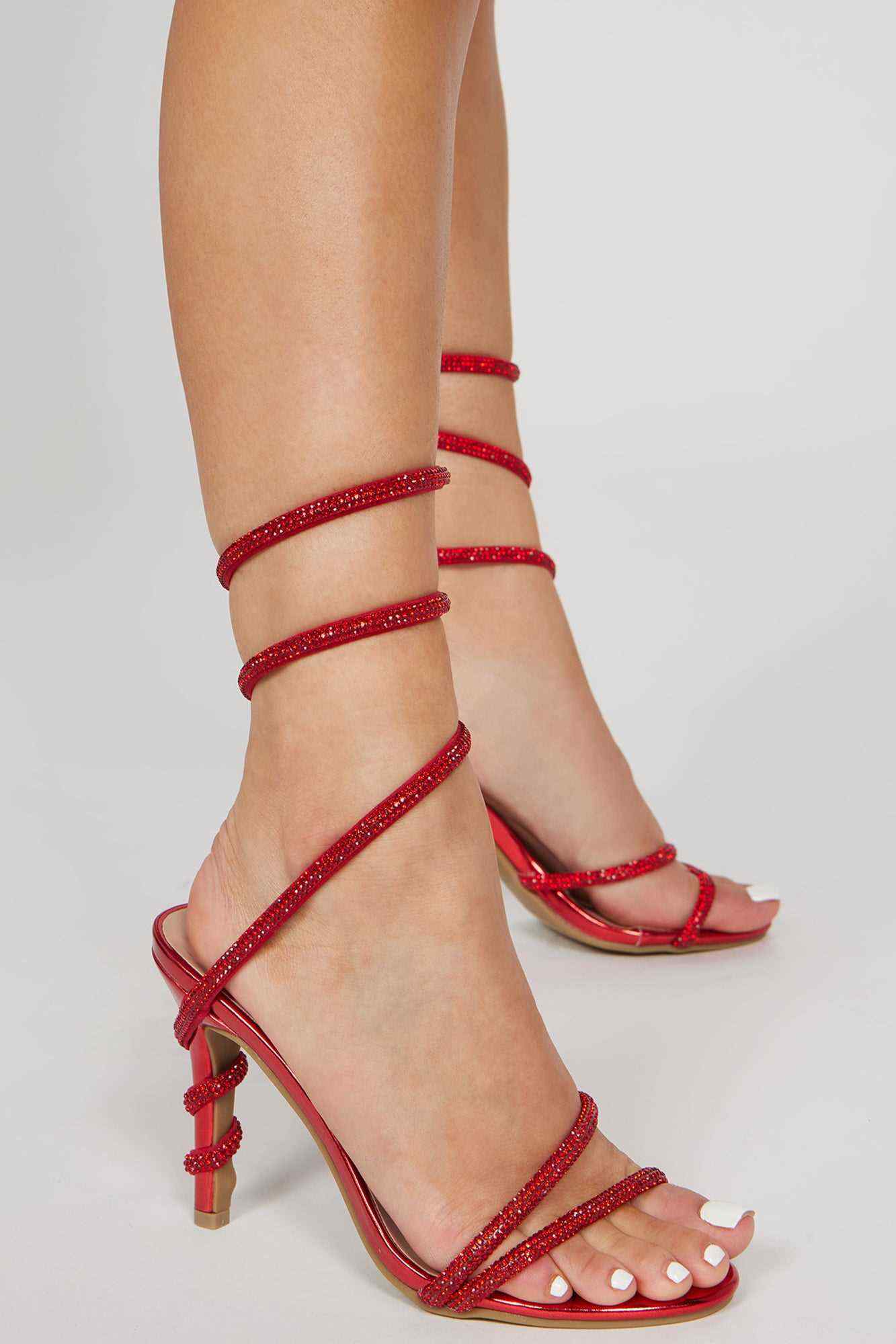 Can t Forget You Strappy Heeled Sandals   Red