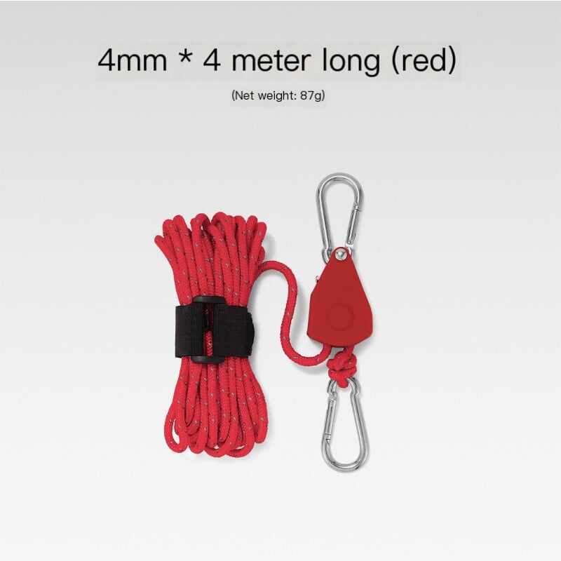 Hot sales-Portable Adjustable Fix Tent High Strength Fast Release Pulley Camping Rope
