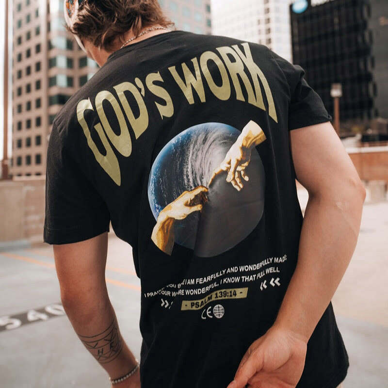 God's work.Psalm 139:14 Print Short Sleeve T-shirt