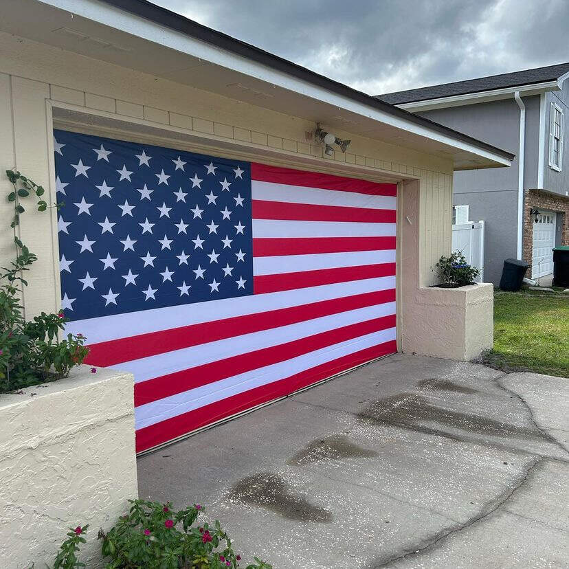 Patriotic Garage Door Mural