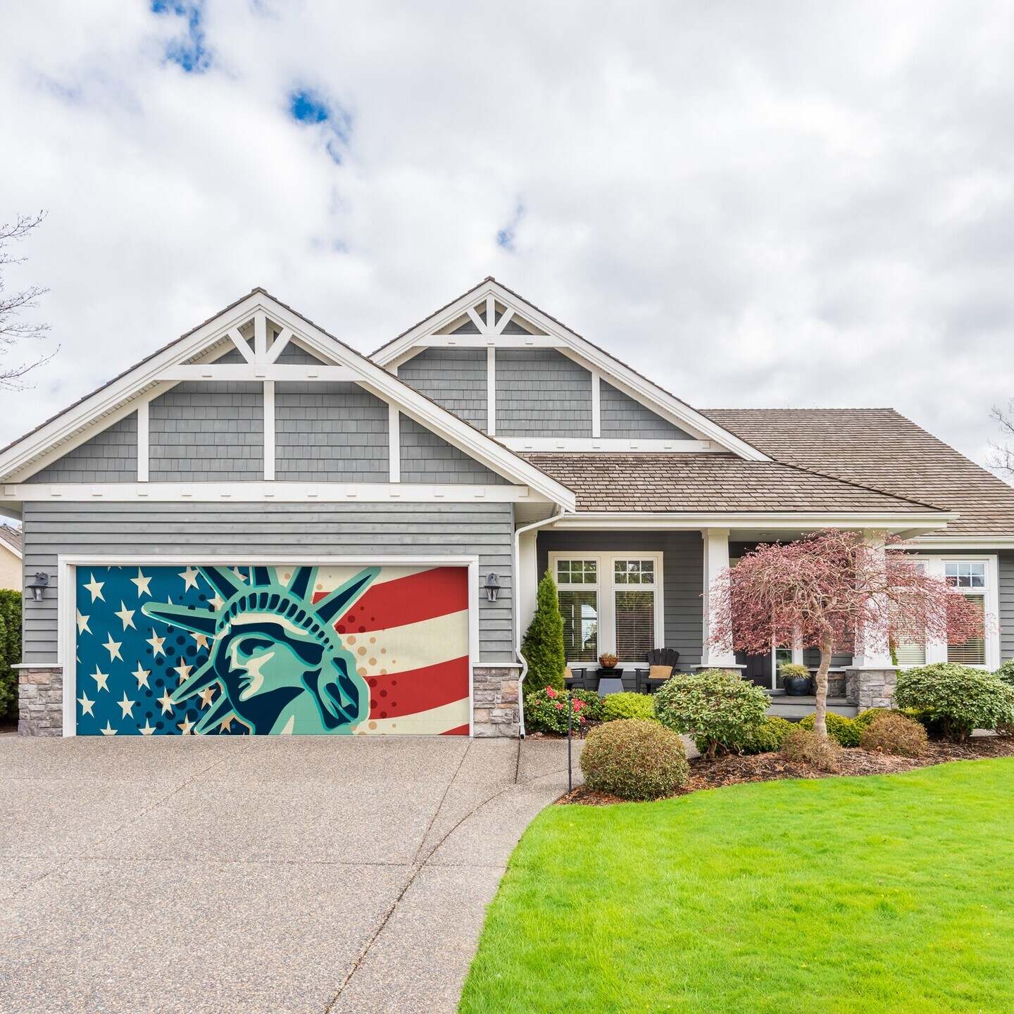 Patriotic Garage Door Mural