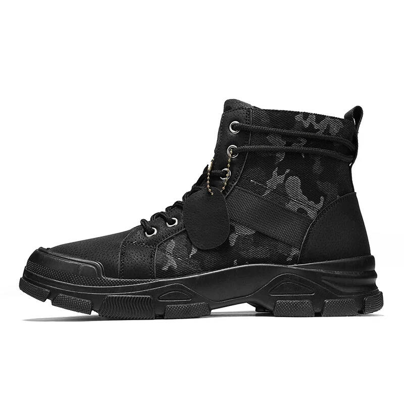 Men's Lace-Up High-Top Combat Boots