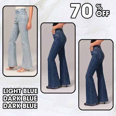 Ultra high waist stretch flare jeans - Buy 3 and get free shipping