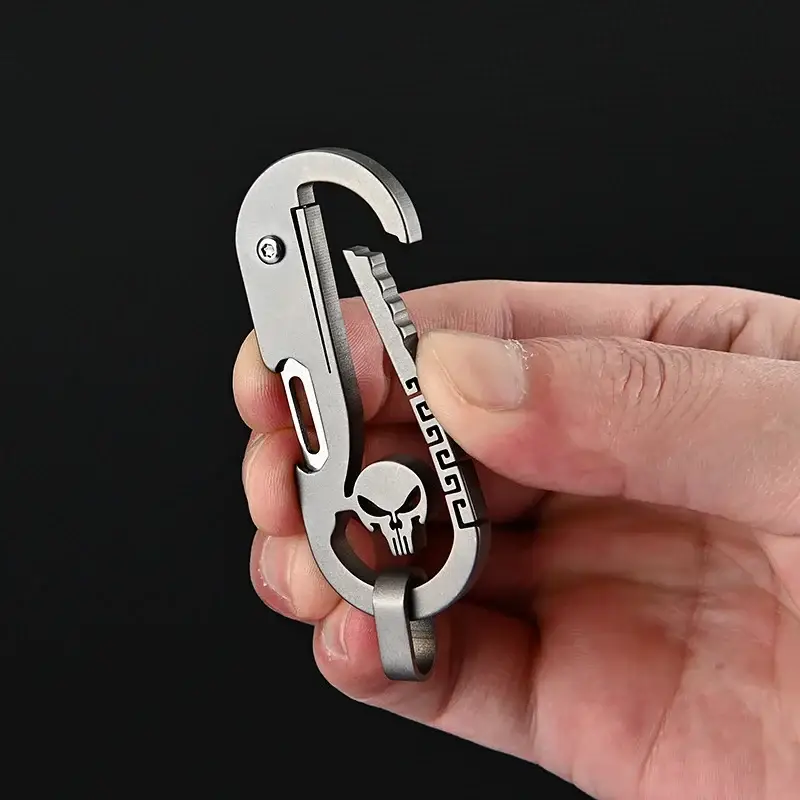 Multi-function keychain waist hanging portable folding knife