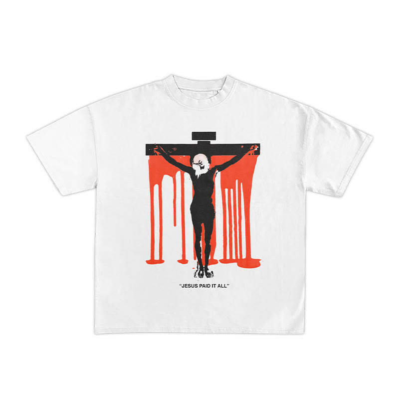 Jesus Paid It All Print Causal T-shirt