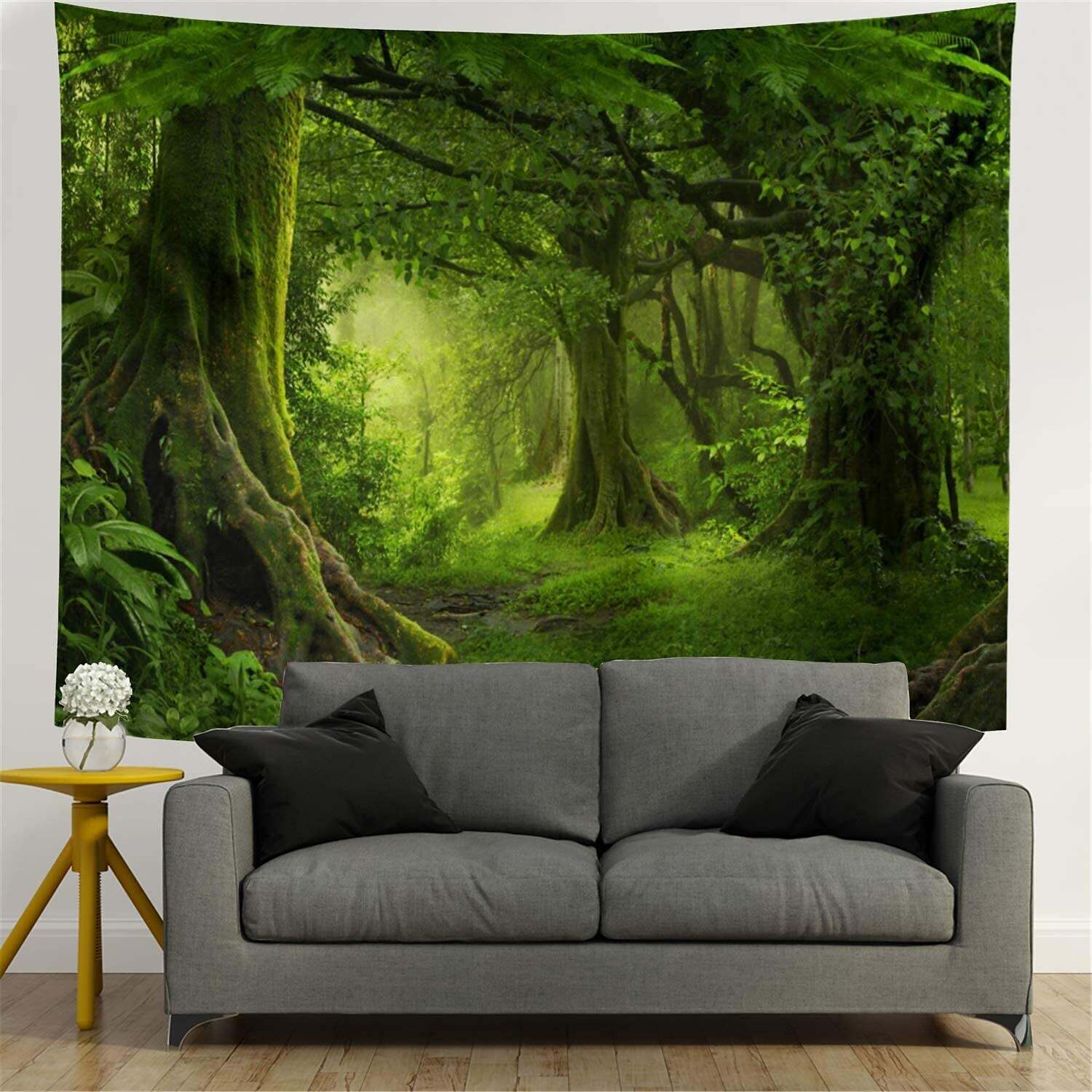 Wall Tapestry Art Deco Landscape Mountain Water Lake Sea Cave