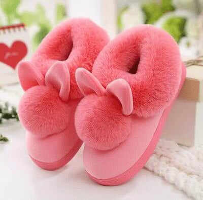 Winter Warm Plush Cartoon Slippers