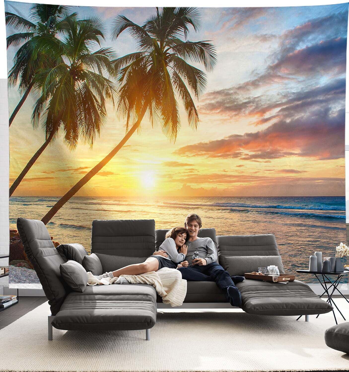 Landscape Ocean Large Wall Tapestry Island Art Decor