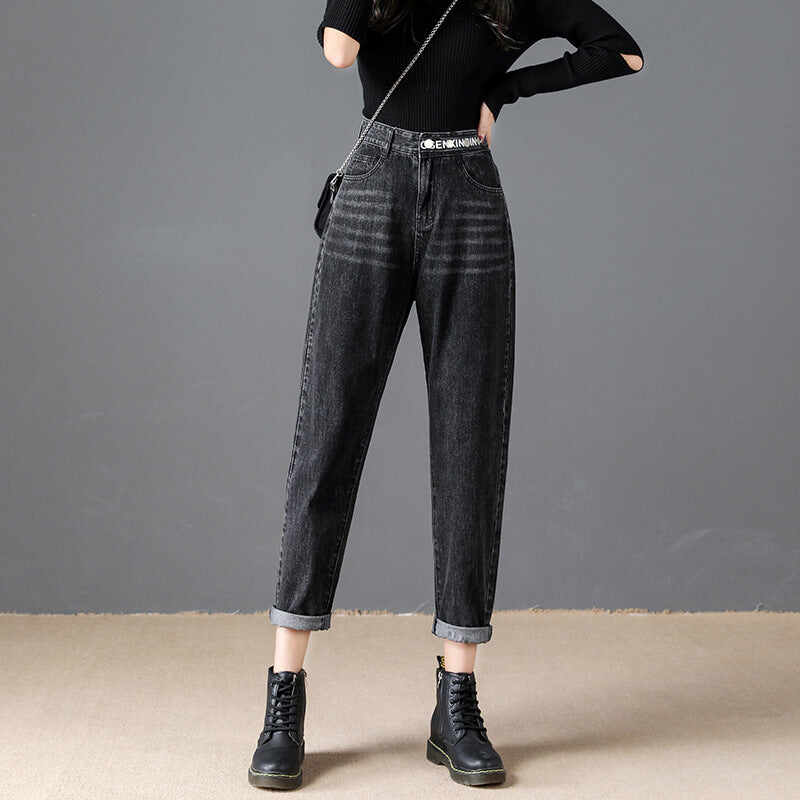 High-rise Harem Cropped Jeans