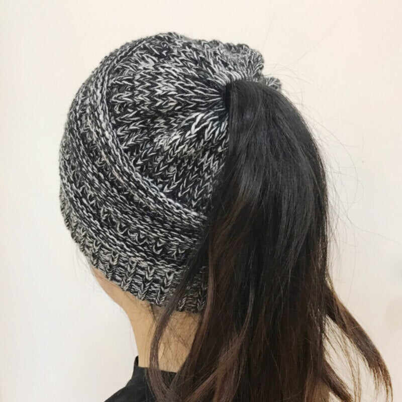 Soft Knit Ponytail Beanie