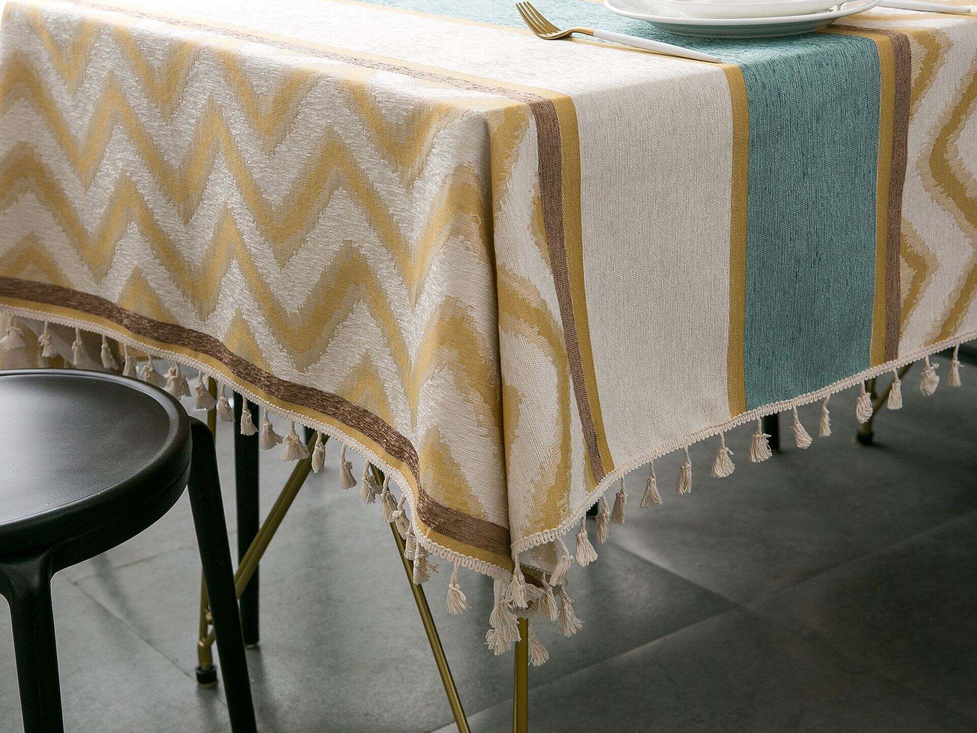 Farmhouse Style Tablecloth Cotton Linen Rectangle Table Cloths