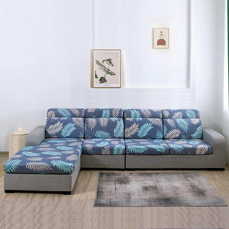 Knitted Jacquard Elastic Plain Solid Sofa Seat Cushion Cover Chair