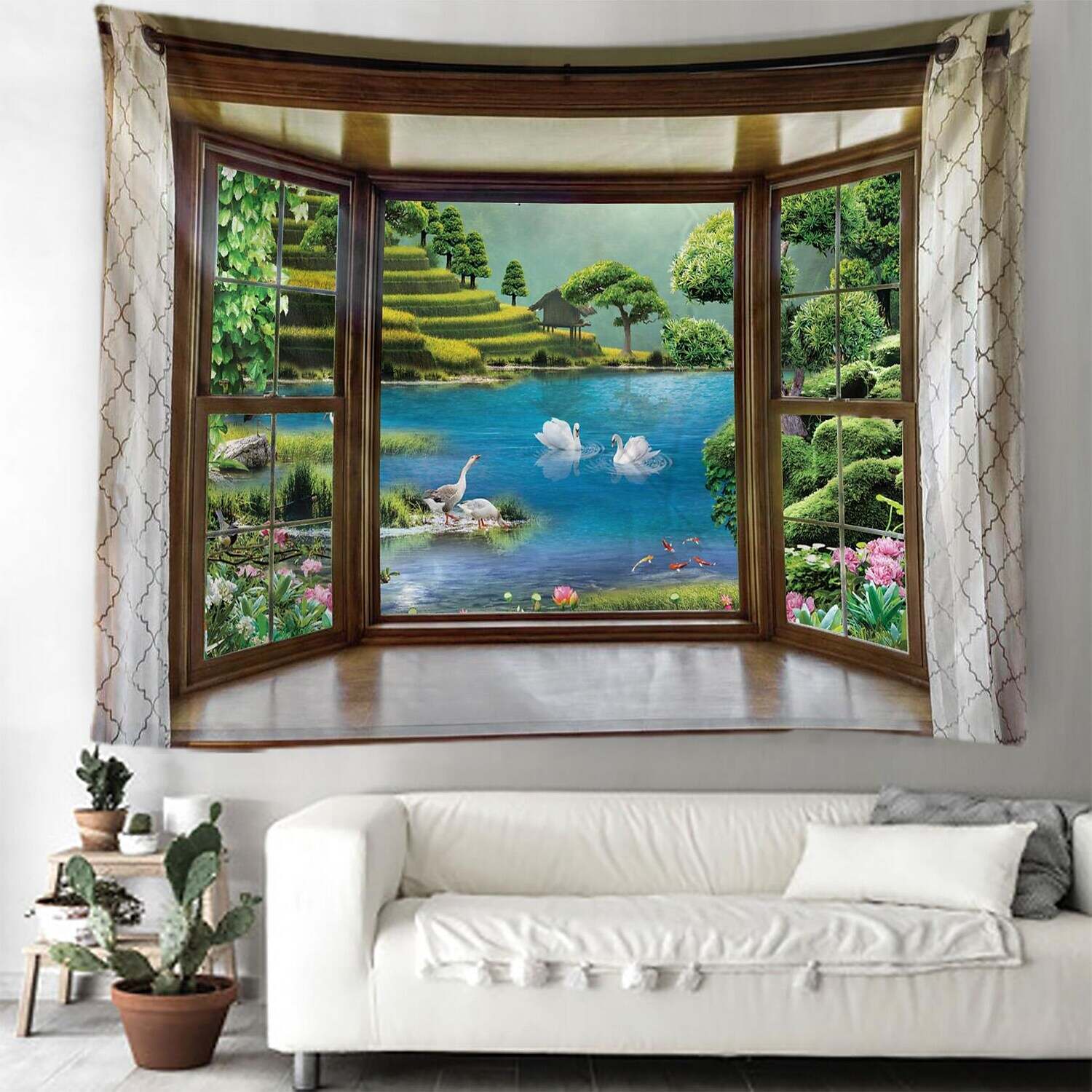 Landscape Large Wall Tapestry Window Art Decor